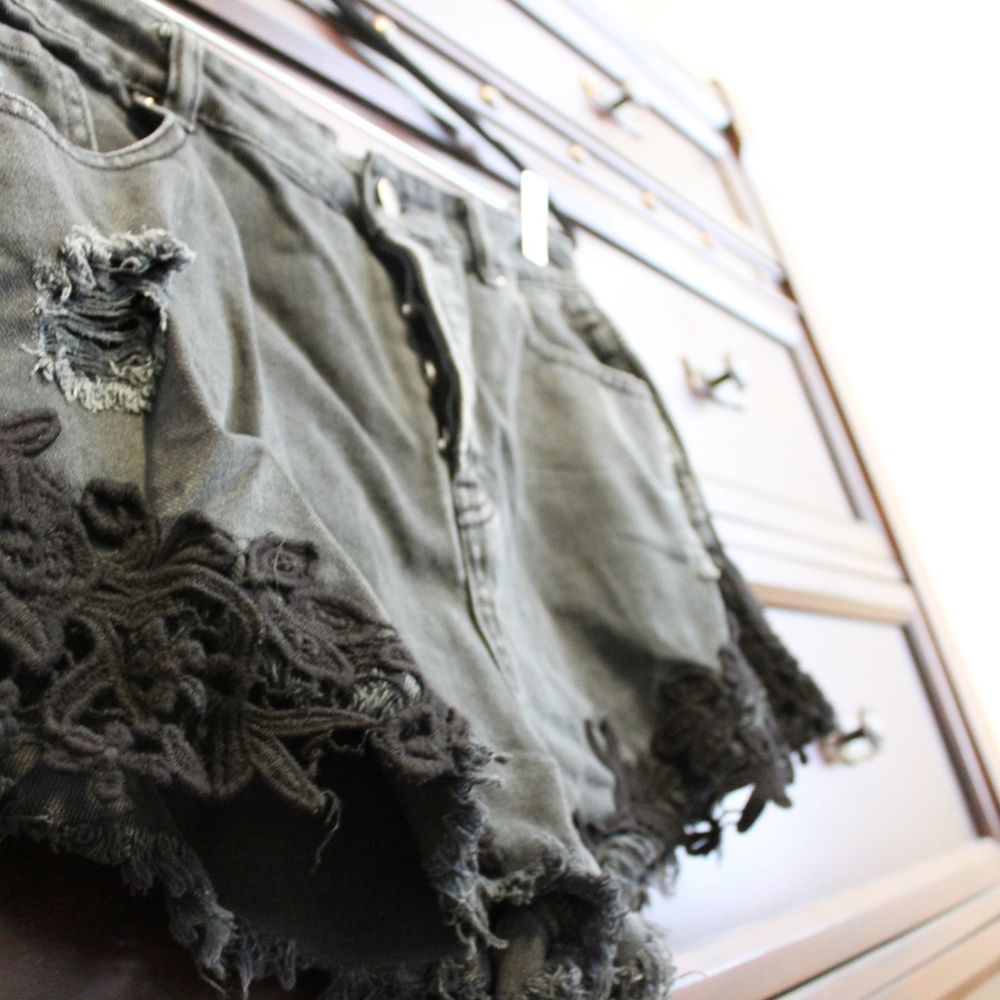 Black High Waisted Shorts